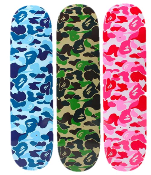 BAPE CAMO SKATEBOARD DECKS