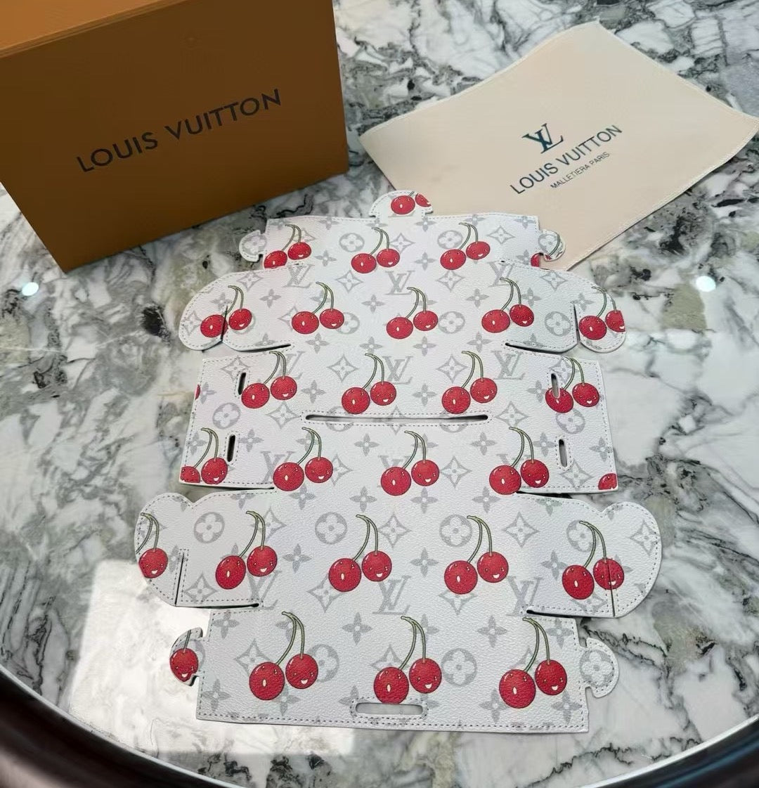 LV CHERRY TISSUE ROUND COVER (WHITE)