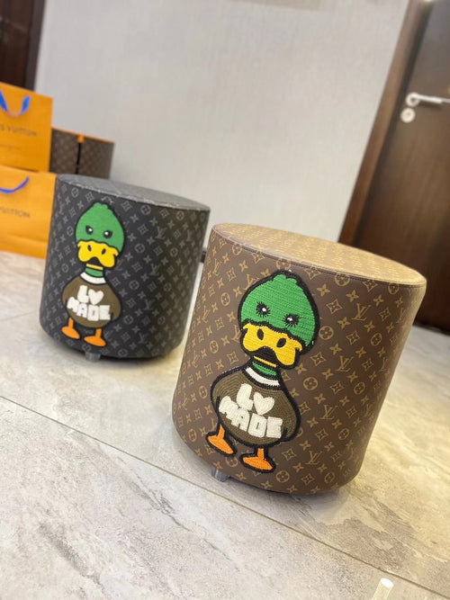 CUSTOM LV NIGO OTTOMAN STOOL