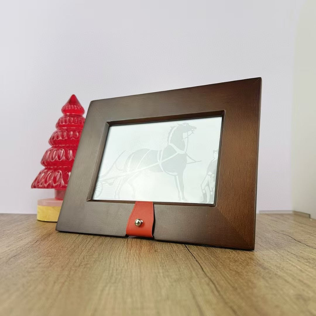 HERMES WOODEN PICTURE FRAME