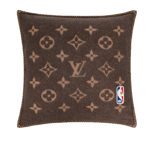 CUSTOM LV WOOL LETTERS THROW PILLOW