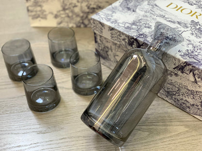 CHRISTIAN GLASS AND JAR SET