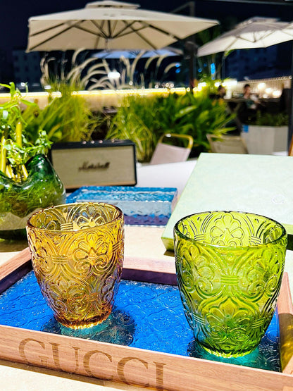 GUCCI GLASS AND TRAY SET