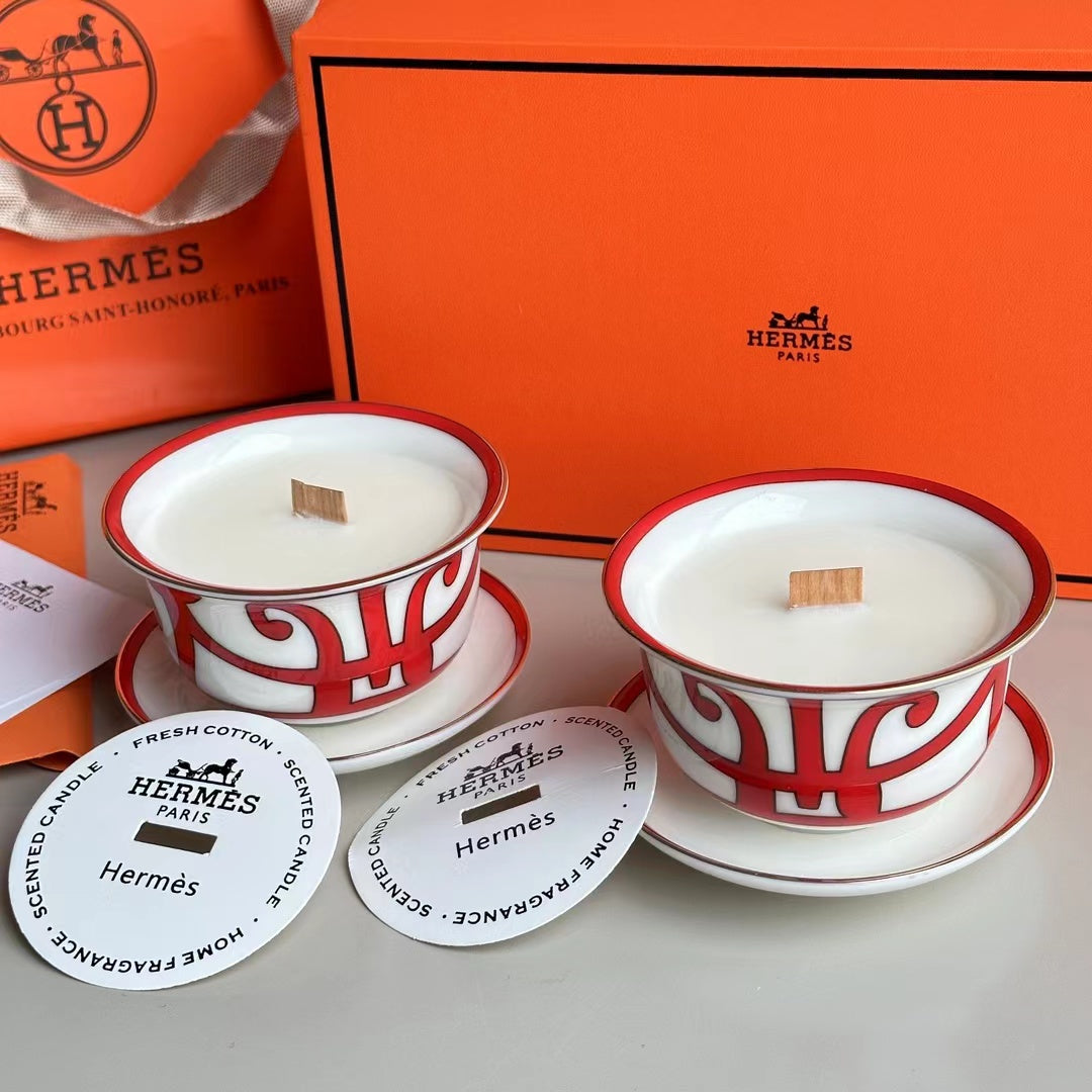 HERMES SCENTED CANDLES SET