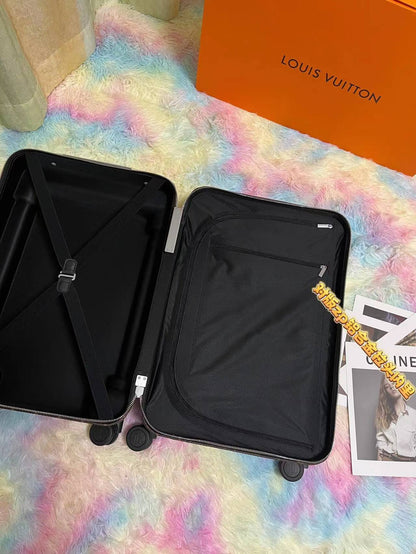 BLACK MACASSAR CANVAS CABIN 37L HORIZON 55 SUITCASE