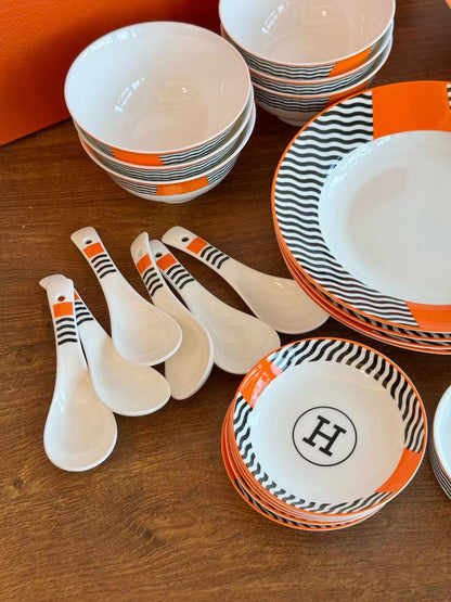CUSTOM HERMES DINING TABLEWARE SET 2.0