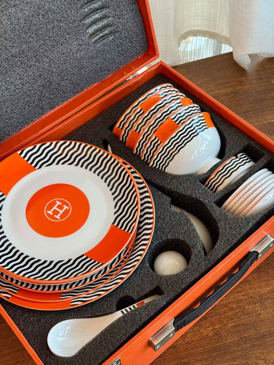 CUSTOM HERMES DINING TABLEWARE SET 2.0