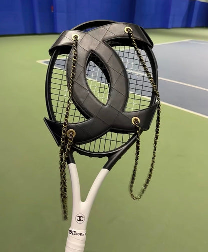 CHANEL TENNIS RACKETS WITH LEATHER CASE