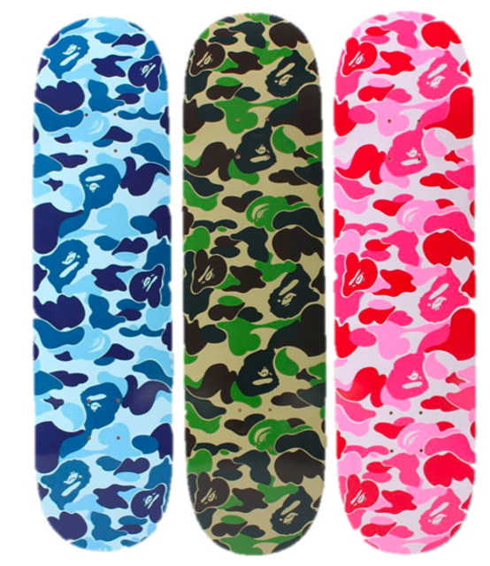 BAPE CAMO SKATEBOARD DECKS