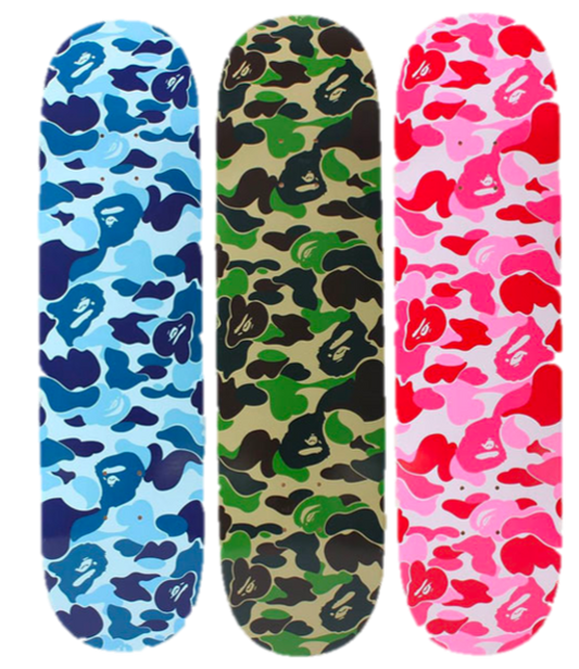 BAPE CAMO SKATEBOARD DECKS