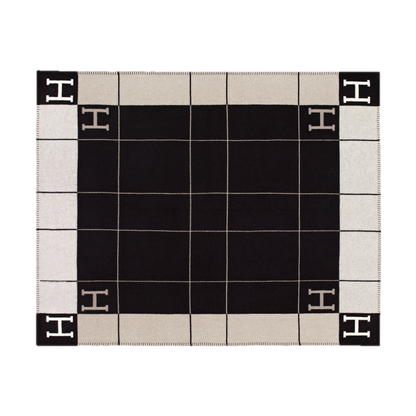 HERMES WOOL STRIPE THROW BLANKET