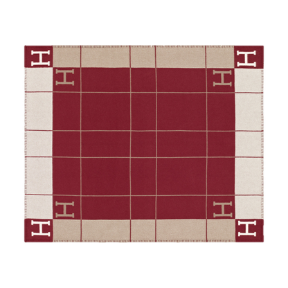HERMES WOOL STRIPE THROW BLANKET