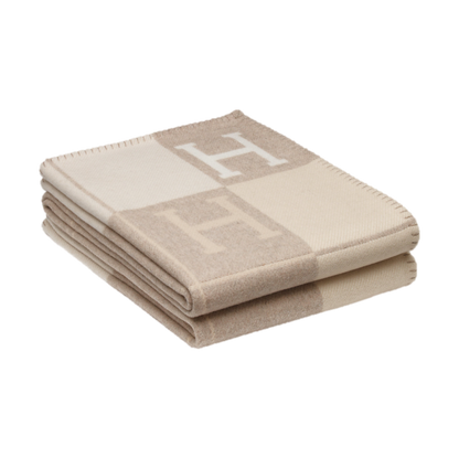 HERMES WOOL STRIPE THROW BLANKET