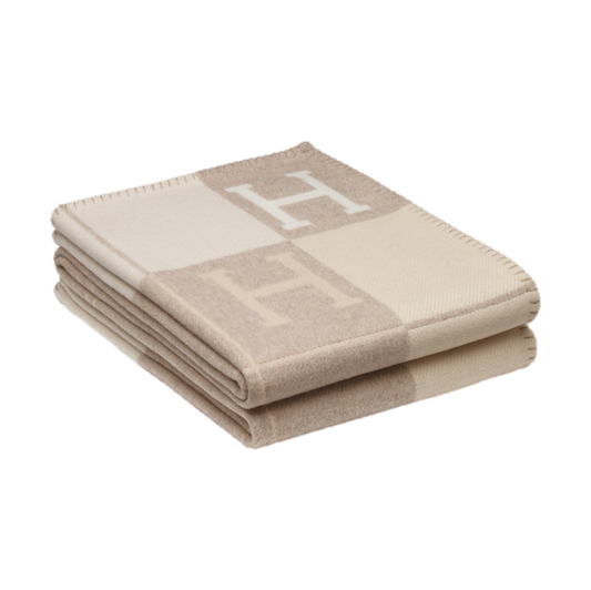 HERMES WOOL STRIPE THROW BLANKET