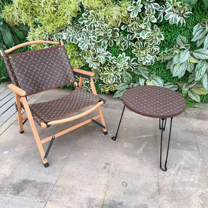 CUSTOM LV FOLDING ROUND TABLE