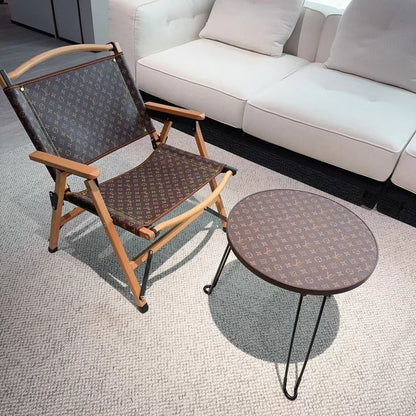 CUSTOM LV FOLDING ROUND TABLE