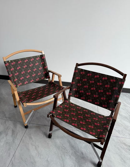 CUSTOM LV FOLDING CHAIR (CHERRY)