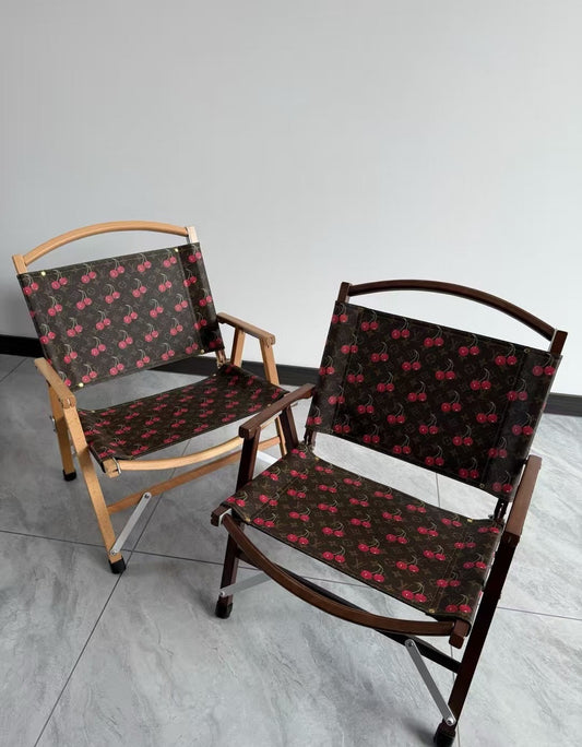 CUSTOM LV FOLDING CHAIR (CHERRY)