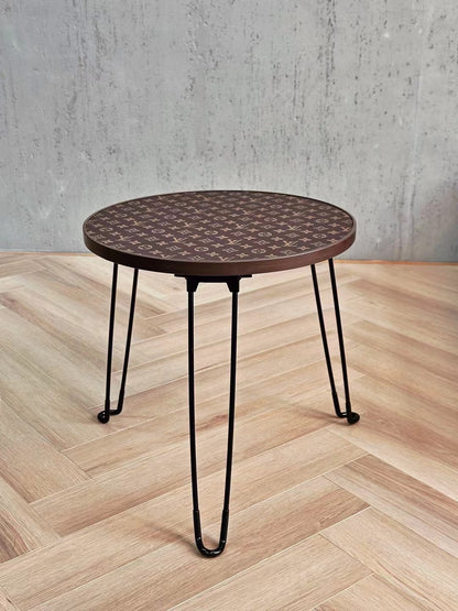 CUSTOM LV FOLDING ROUND TABLE