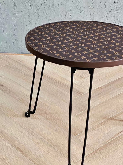 CUSTOM LV FOLDING ROUND TABLE
