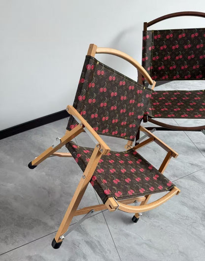 CUSTOM LV FOLDING CHAIR (CHERRY)