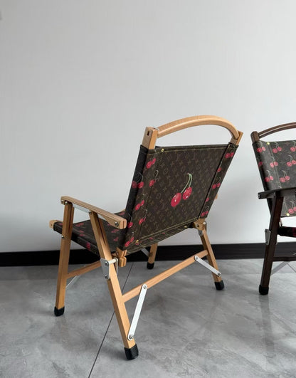 CUSTOM LV FOLDING CHAIR (CHERRY)