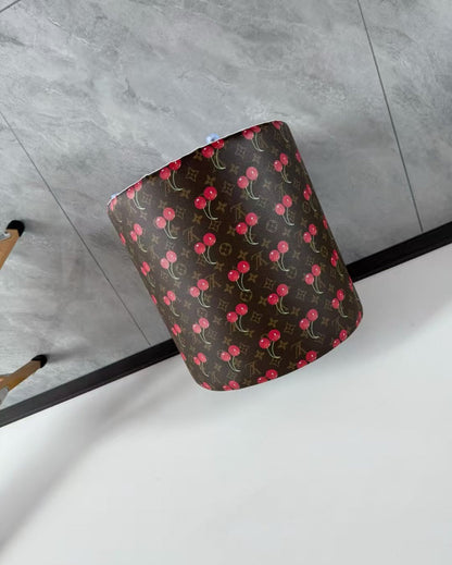 CUSTOM LV CHERRY OTTOMAN STOOL