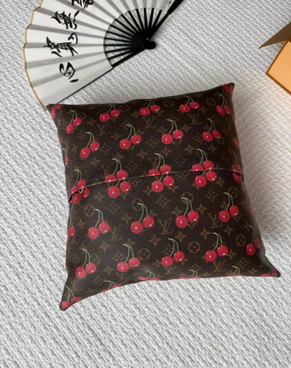 LV CHERRY PILLOW (BROWN)