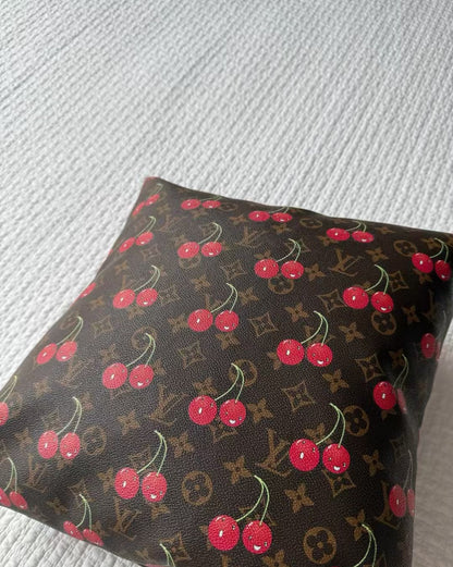 LV CHERRY PILLOW (BROWN)