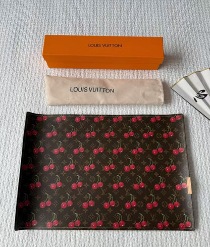 LV CHERRY EATING PLACEMAT (BROWN)