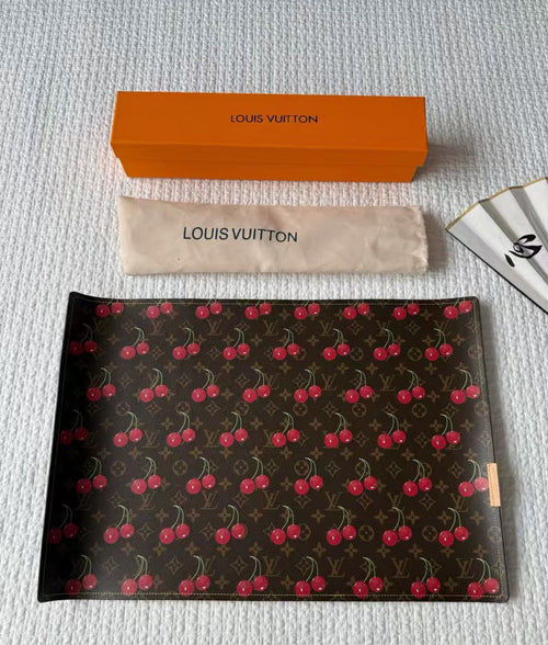 LV CHERRY EATING PLACEMAT (BROWN)