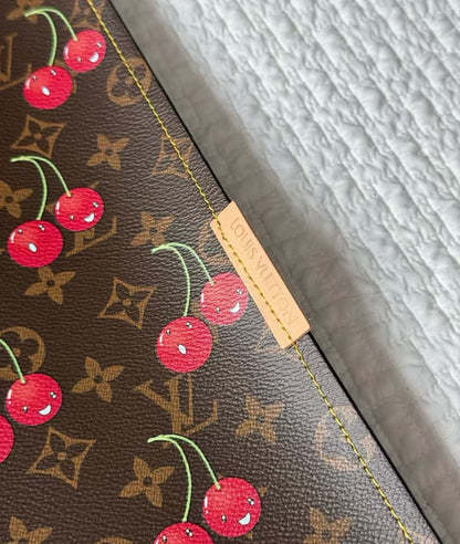 LV CHERRY EATING PLACEMAT (BROWN)