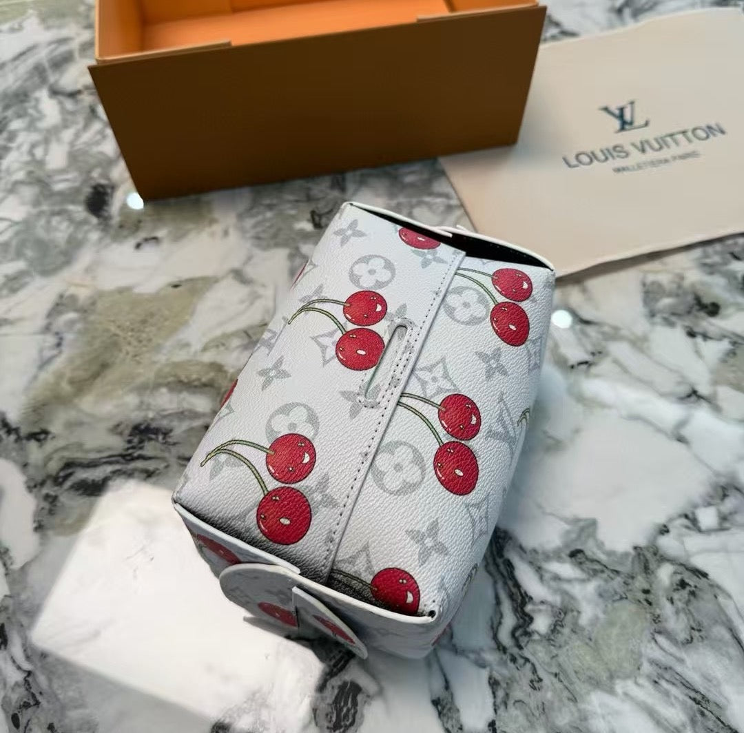 LV CHERRY TISSUE ROUND COVER (WHITE)