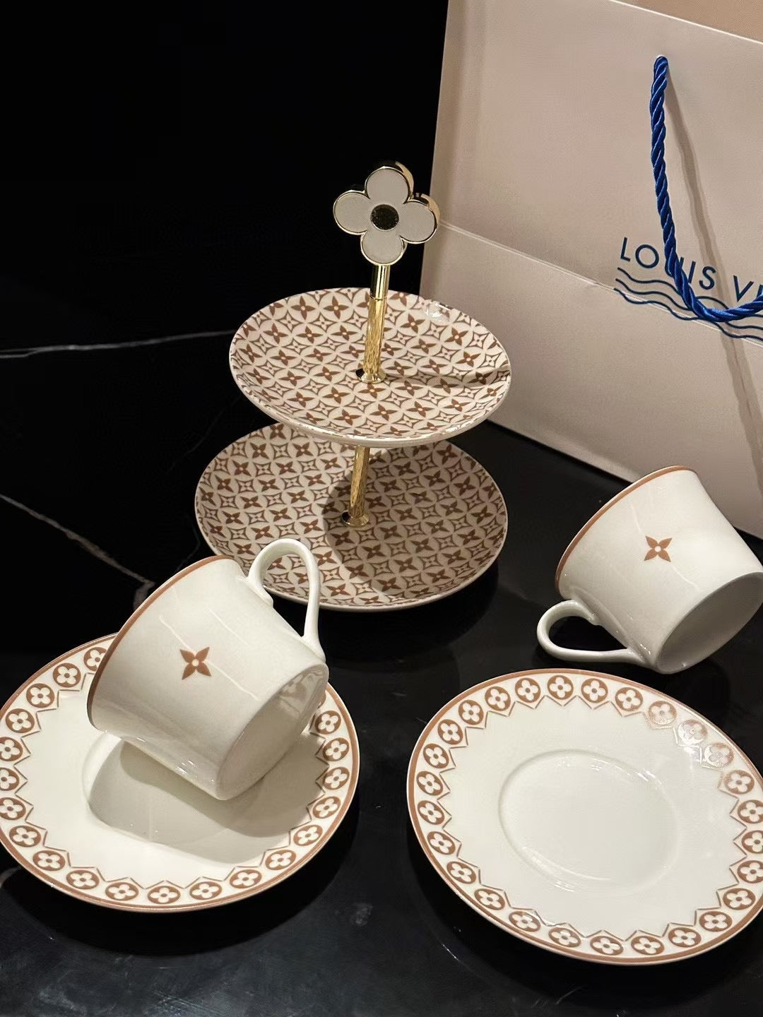 CUSTOM LV HIGH TEA SET