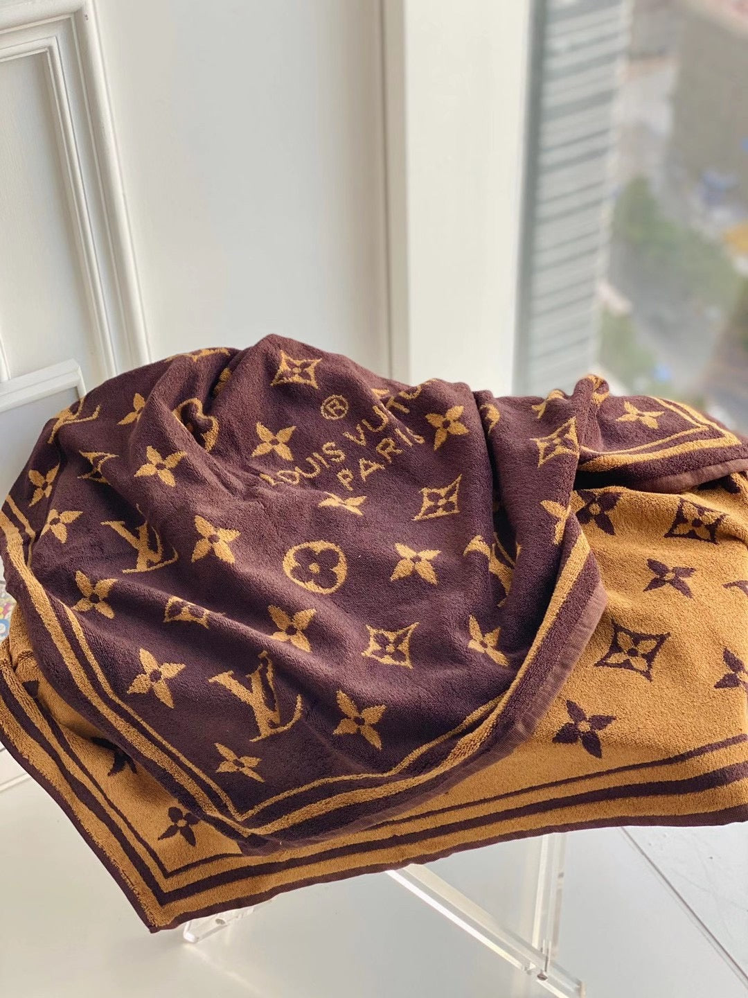 CUSTOM LV BEACH TOWEL