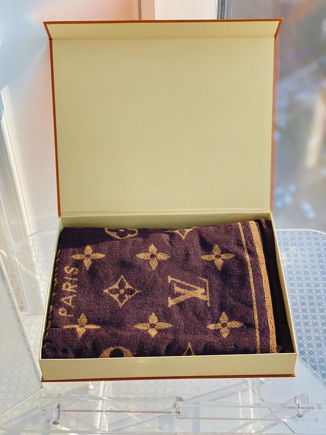 CUSTOM LV BEACH TOWEL