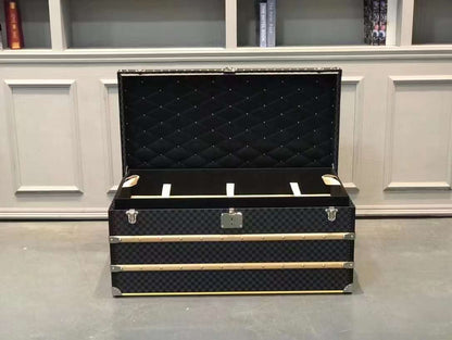 CUSTOM LV BLACK CHECKERED TRUNK