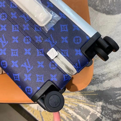 CUSTOM BLUE MONOGRAM 37L HORIZON 55 SUITCASE