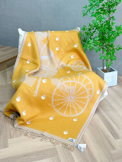 HERMES WOOL CABRIOLET THROW BLANKET