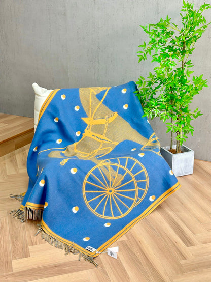 HERMES WOOL CABRIOLET THROW BLANKET