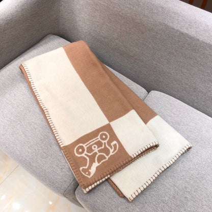 HERMES WOOL ADADA AVALON BABY THROW BLANKET