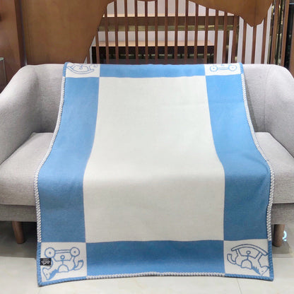 HERMES WOOL ADADA AVALON BABY THROW BLANKET