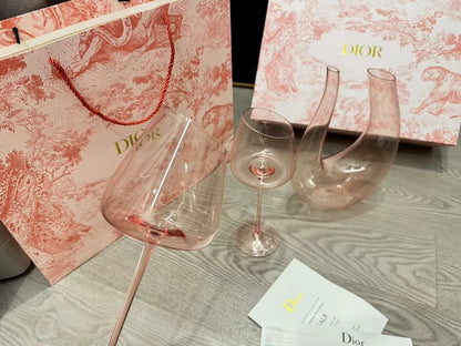 CHRISTIAN WINE GLASSES AND DECANTER SET