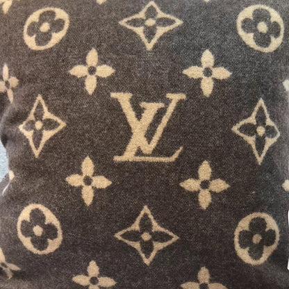 CUSTOM LV WOOL LETTERS THROW PILLOW
