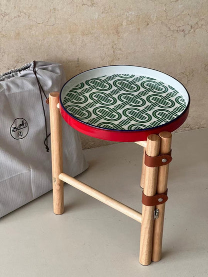 CUSTOM HERMES SIDE TABLE