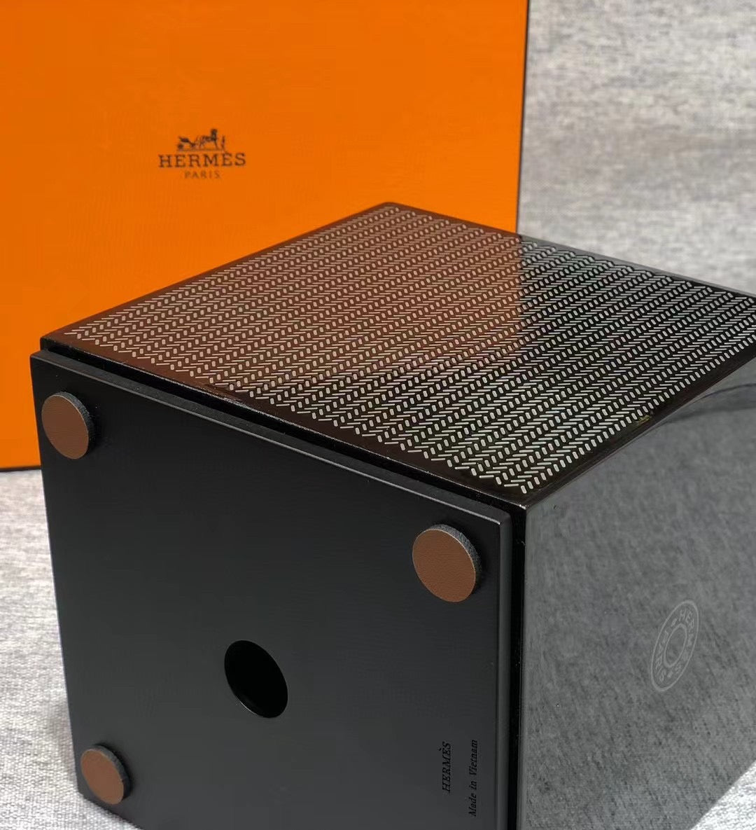 HERMES KBOX SQUARE TISSUE BOX