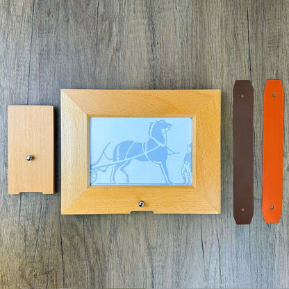 HERMES WOODEN PICTURE FRAME