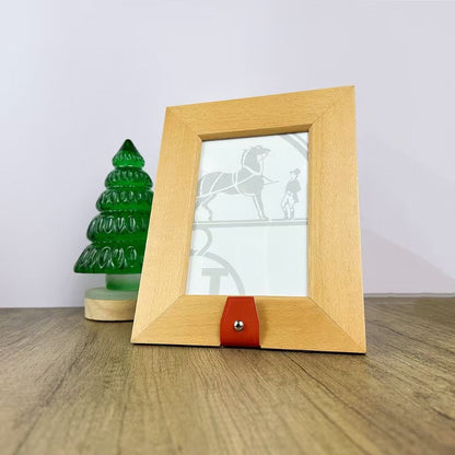 HERMES WOODEN PICTURE FRAME