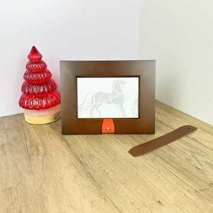 HERMES WOODEN PICTURE FRAME