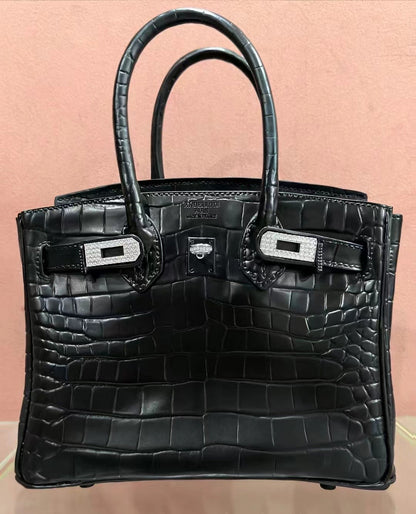 BLACK BIRKIN BAG FLOWER VASE